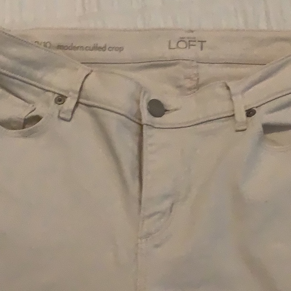 LOFT Cropped Pants in Beige